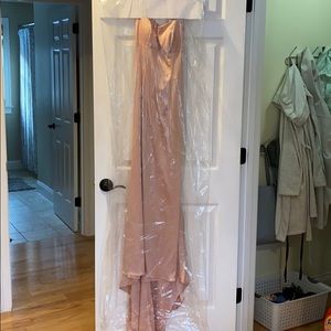 Sherri hill baby pink sheen prom dress